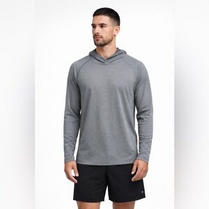 Men’s Grey Long Sleeve with a hoodie Size Large